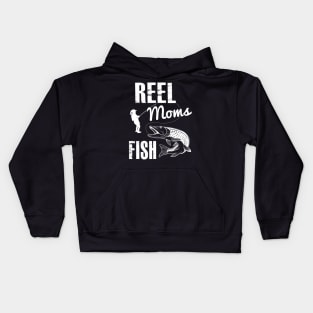 Fishing Meme | Vintage Punny Reel Moms Fish Kids Hoodie